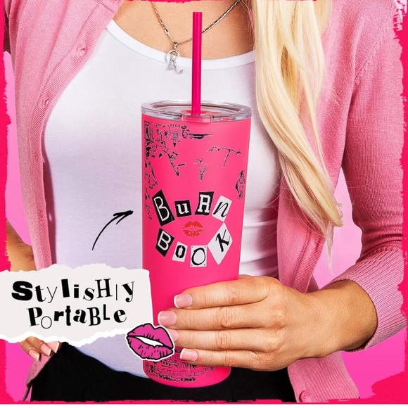 Mean Girls 24 oz Vacuum Insulated Tumbler with Lid Burn Book - Picture 1 of 7